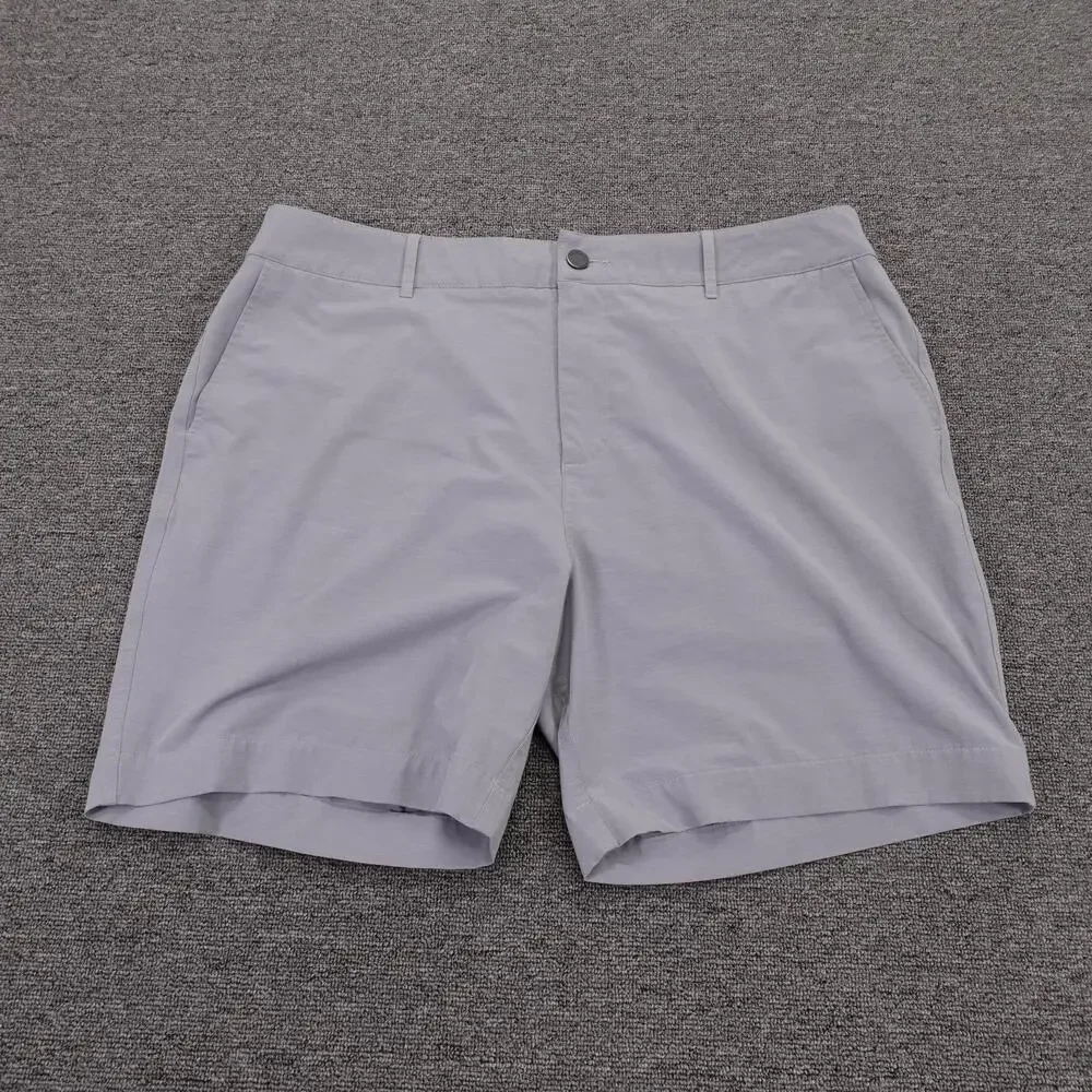 Faherty Shorts Mens 36 Gray All Day Chino Stretch 9 Inseam Casual Microfiber